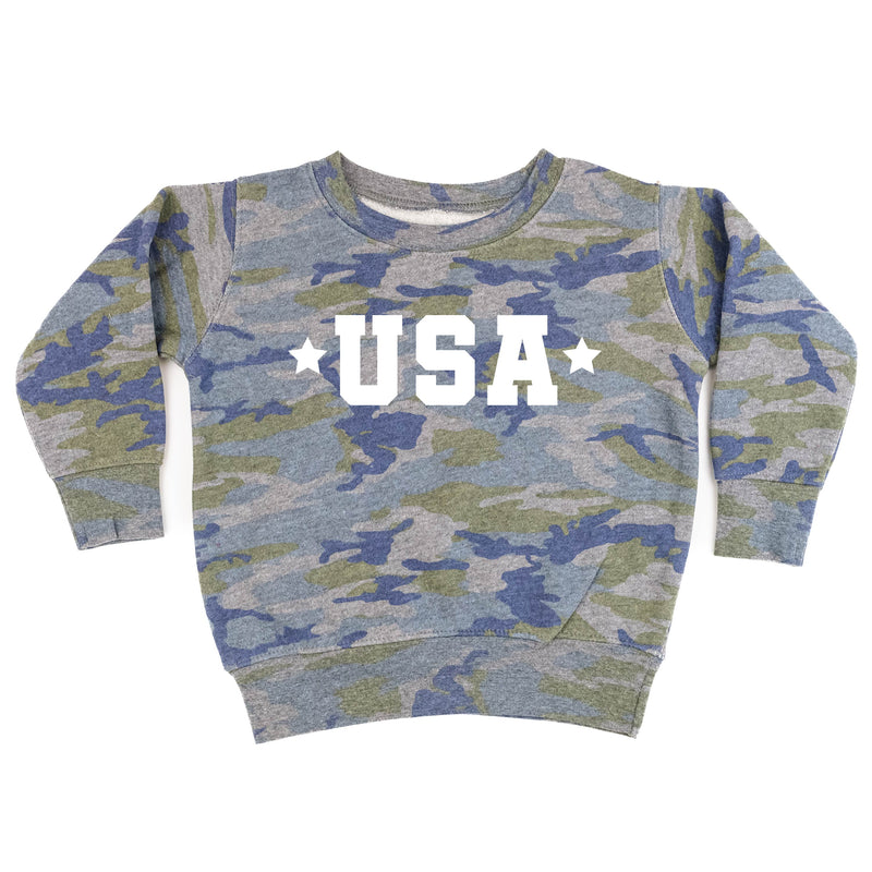 USA (Block Font - Two Stars) - Child Sweater