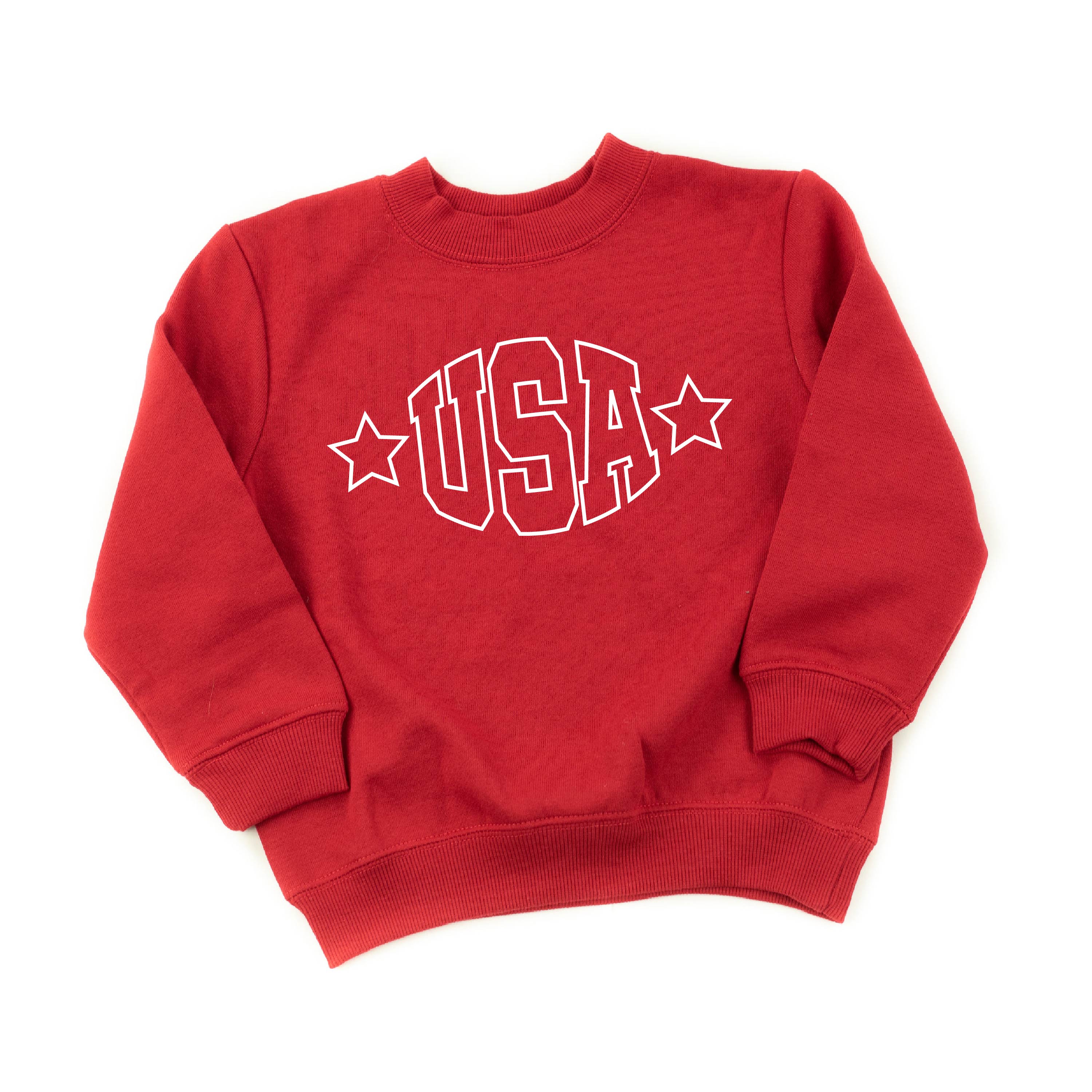 USA - Hollow Font - Child Sweater Little Mama Shirt Shop