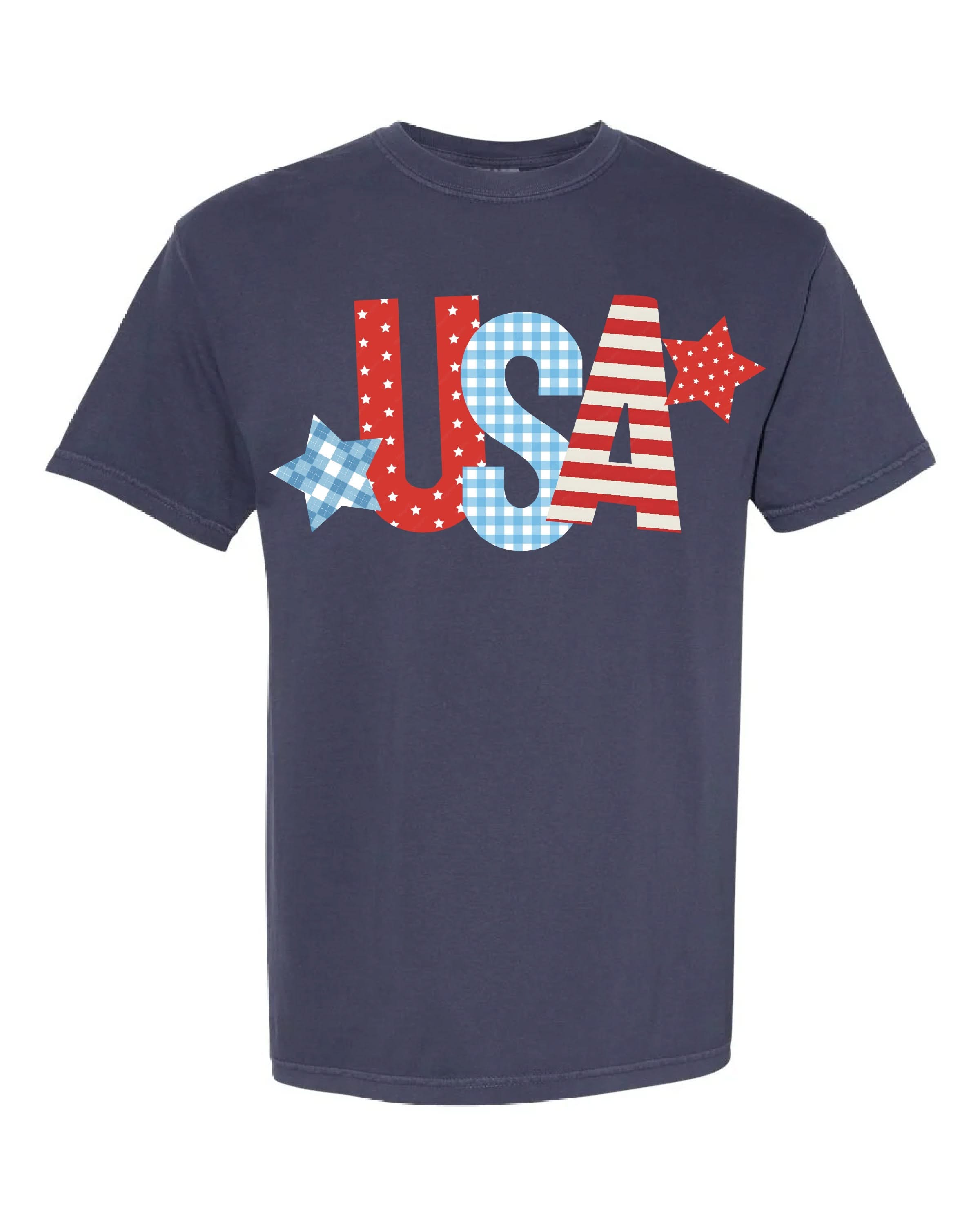 USA Patchwork - Adult CC Little Mama Shirt Shop LLC