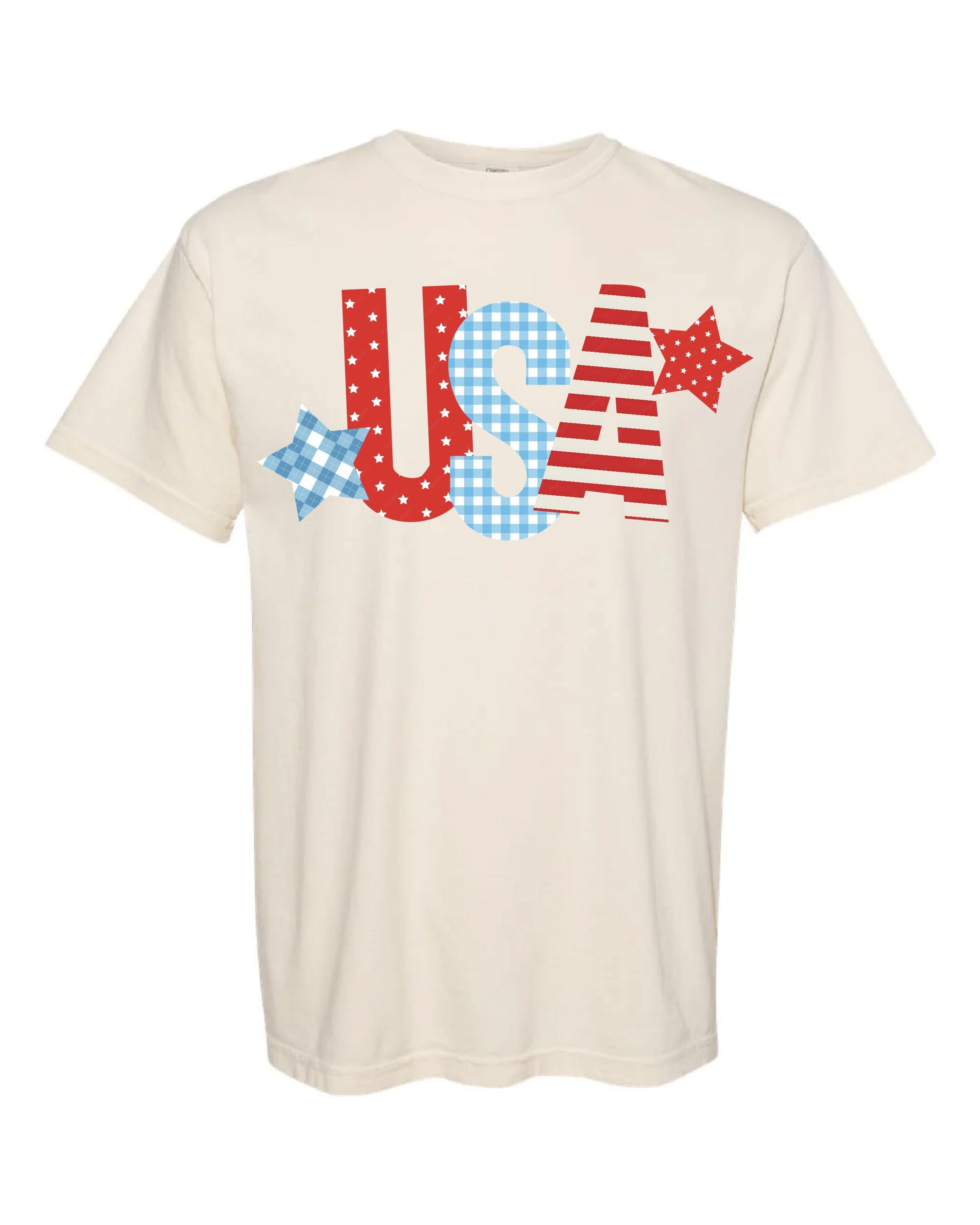USA Patchwork - Adult CC Little Mama Shirt Shop LLC