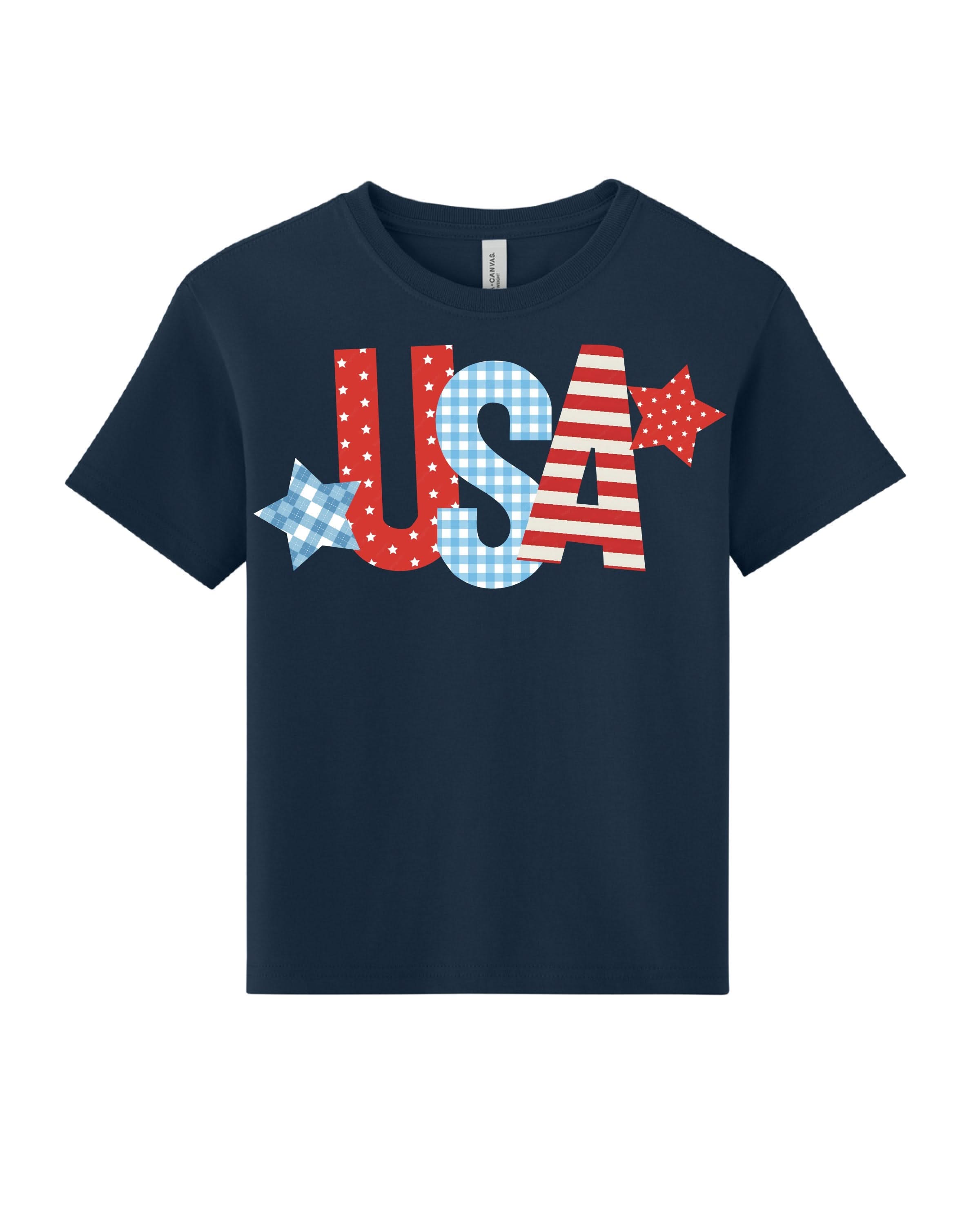 USA Patchwork - Child Tee Little Mama Shirt Shop LLC