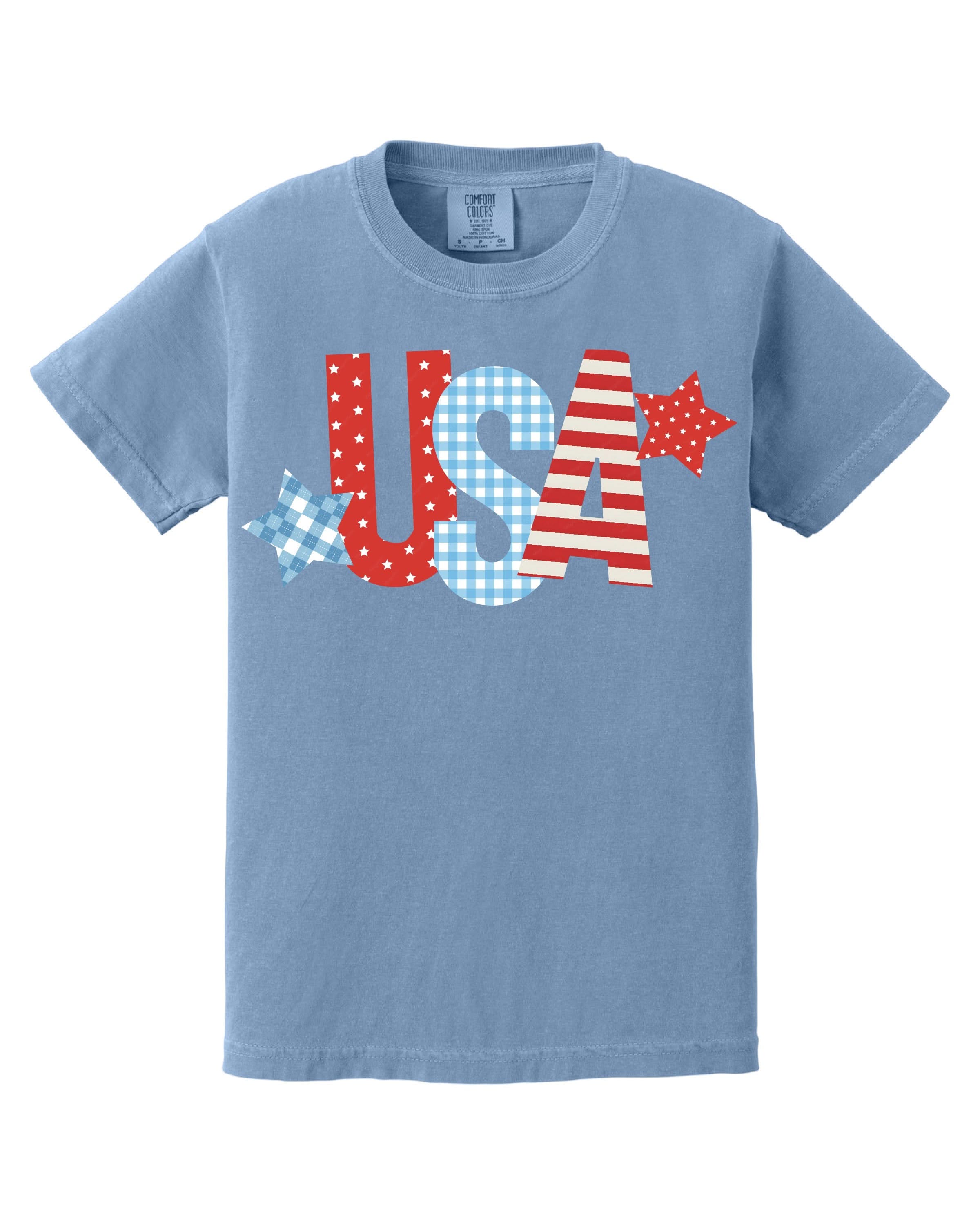 USA Patchwork - Youth CC Little Mama Shirt Shop LLC