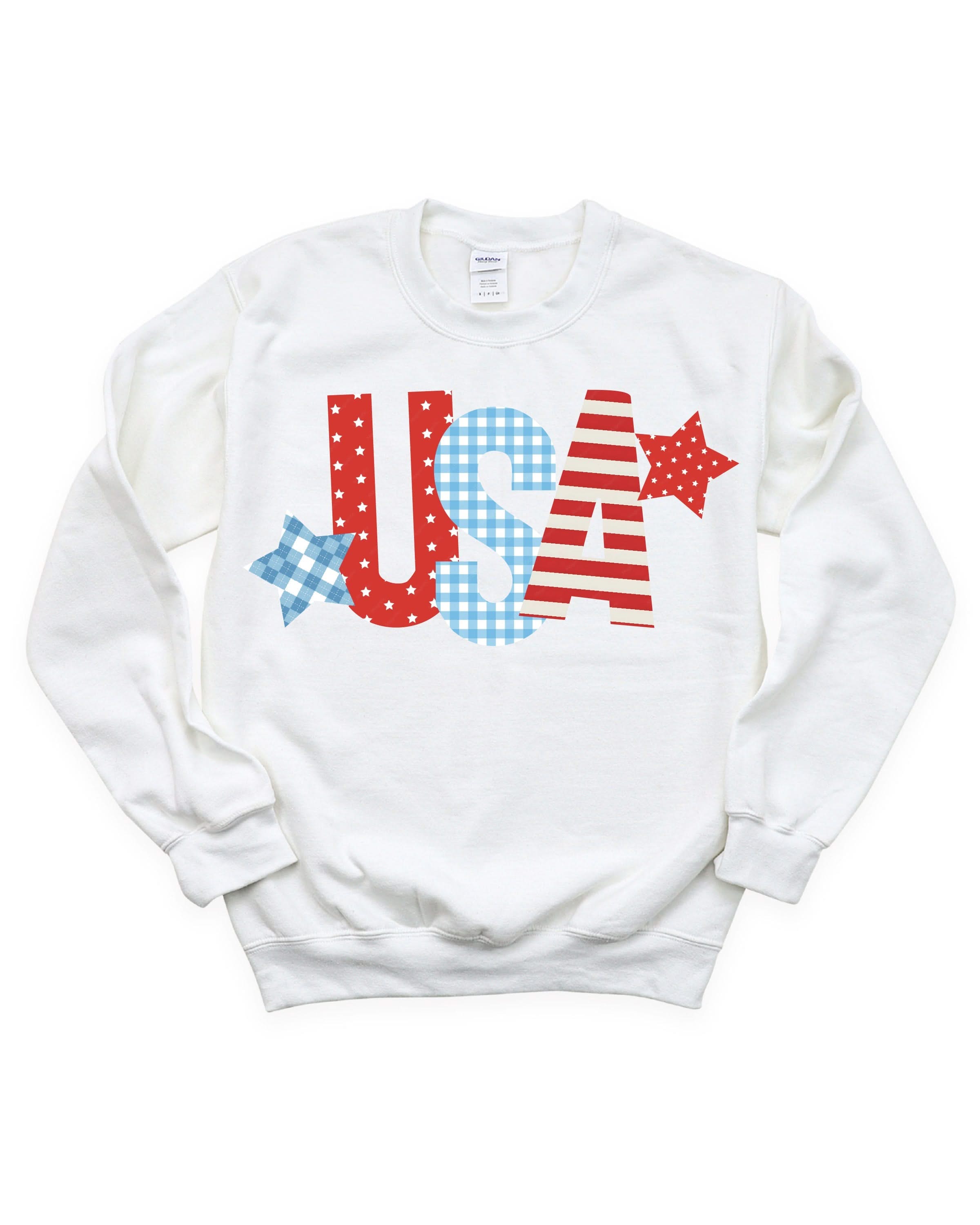 USA Patchwork - Adult Basic Fleece Little Mama Shirt Shop LLC