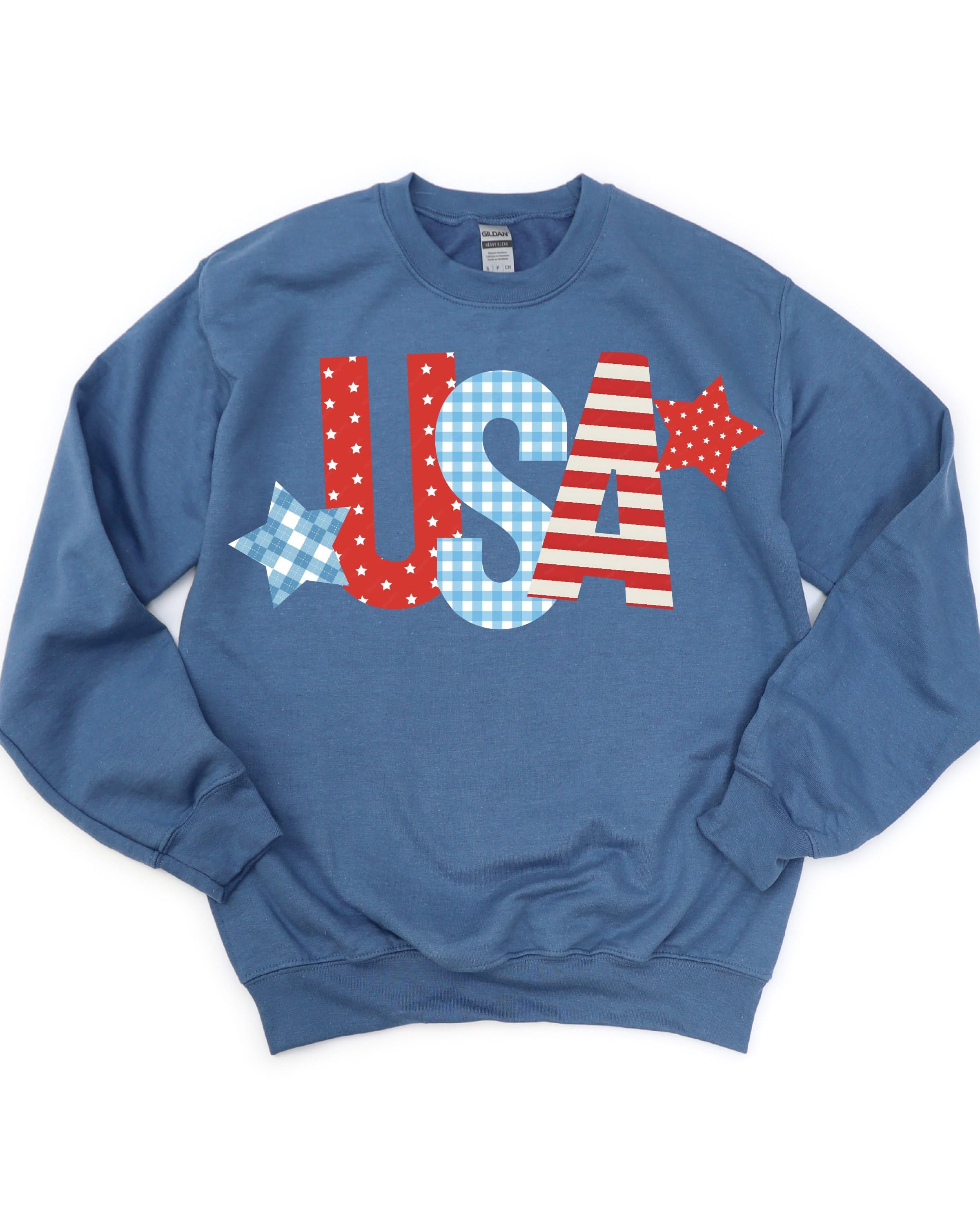 USA Patchwork - Adult Basic Fleece Little Mama Shirt Shop LLC