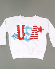 USA Patchwork - Child Sweater Little Mama Shirt Shop LLC