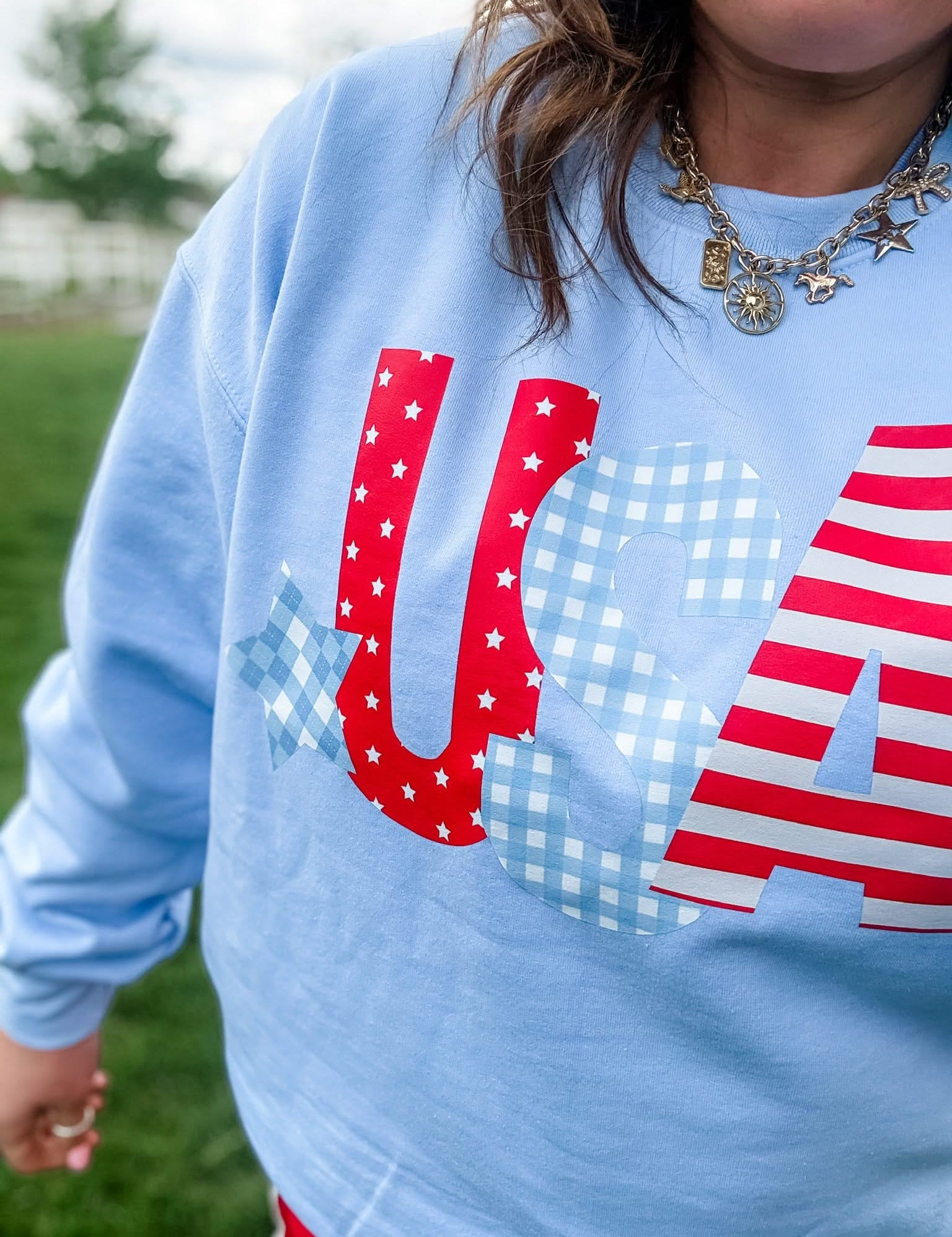 USA Patchwork - Adult Basic Fleece Little Mama Shirt Shop LLC