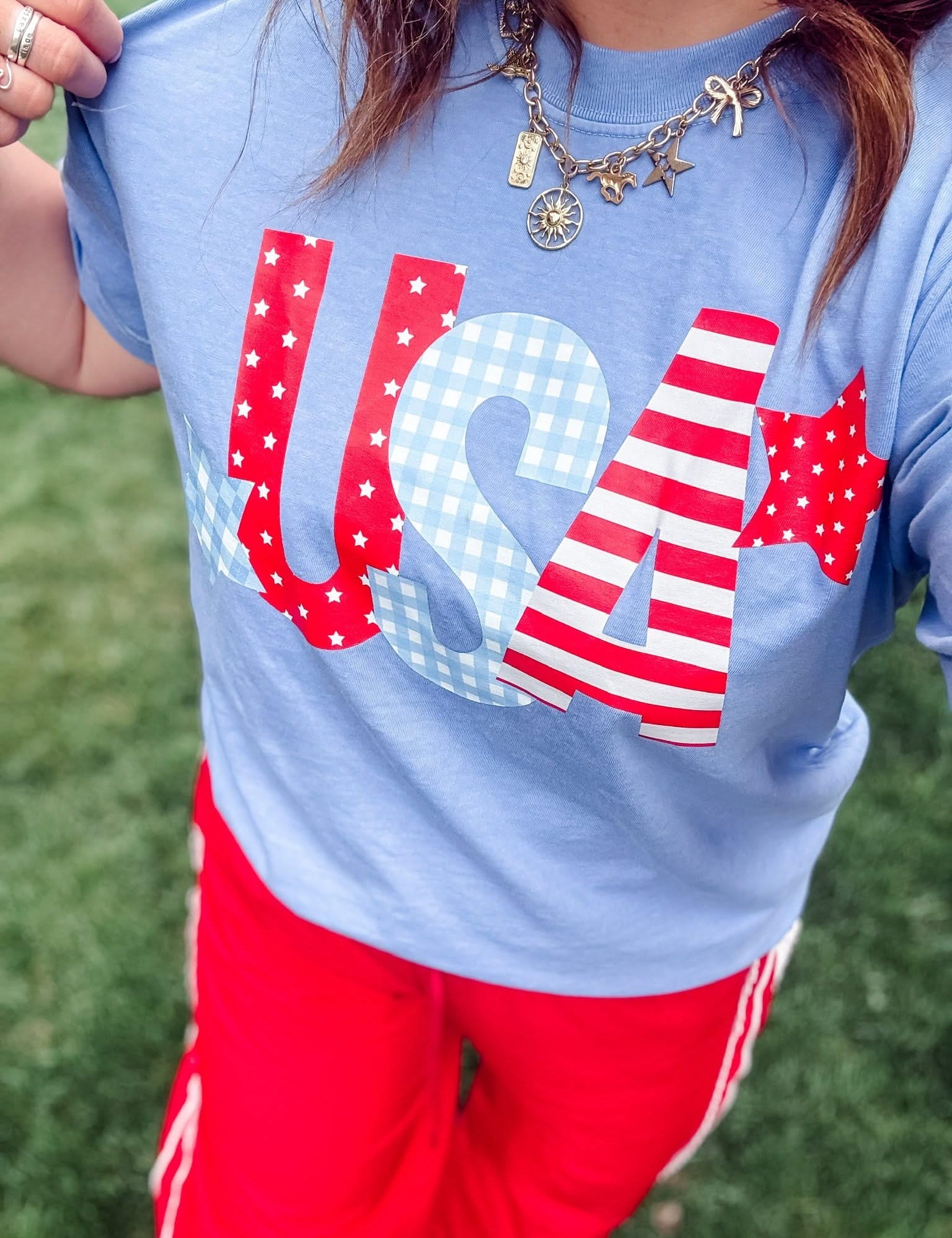 USA Patchwork - Adult CC Little Mama Shirt Shop LLC