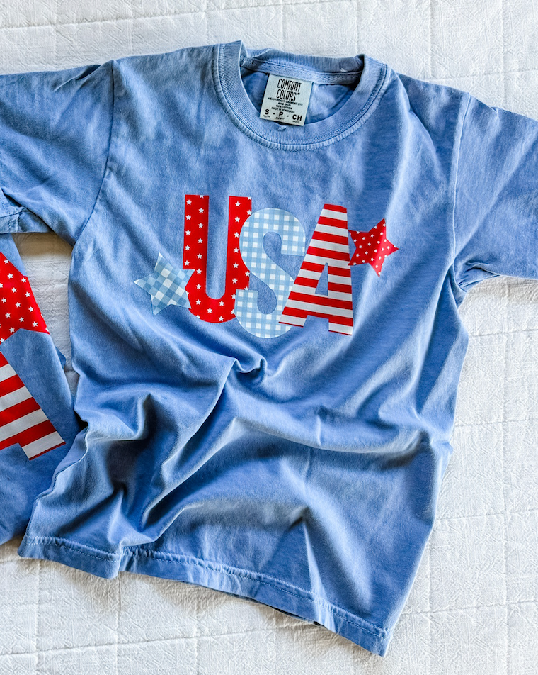 USA Patchwork - Youth CC Little Mama Shirt Shop LLC
