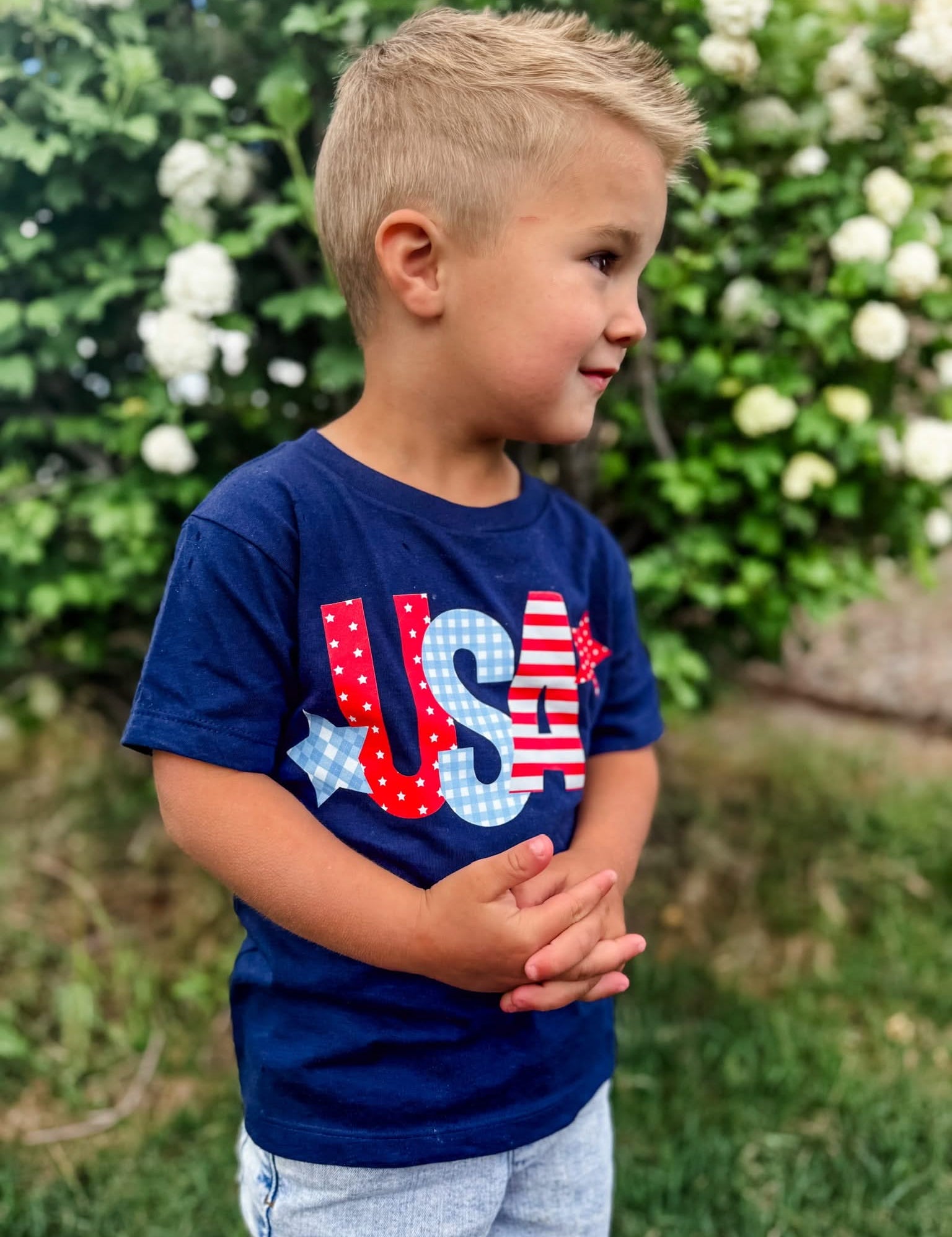USA Patchwork - Child Tee Little Mama Shirt Shop LLC