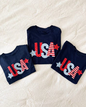 USA Patchwork - Child Tee Little Mama Shirt Shop LLC