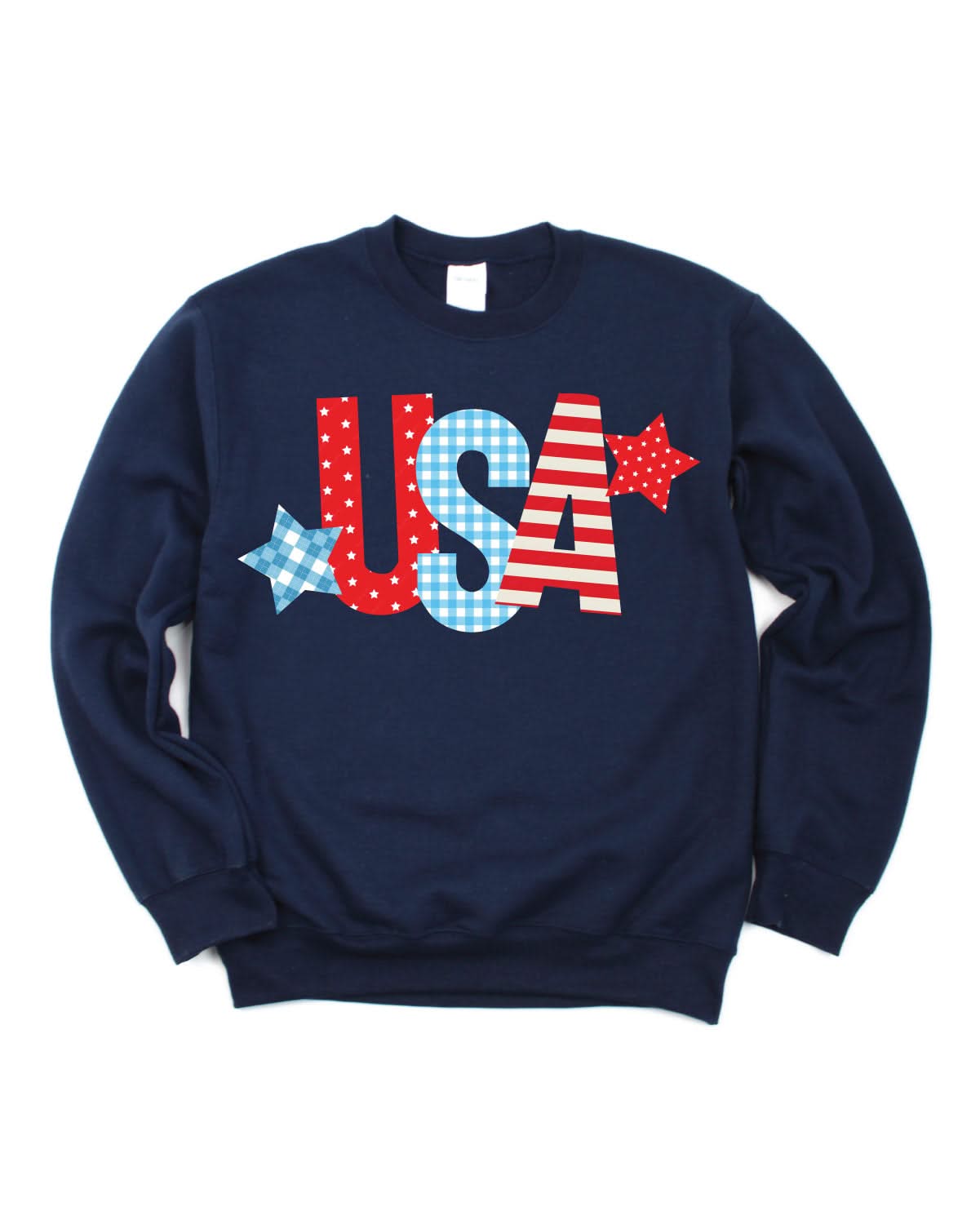 USA Patchwork - Adult Basic Fleece Little Mama Shirt Shop LLC