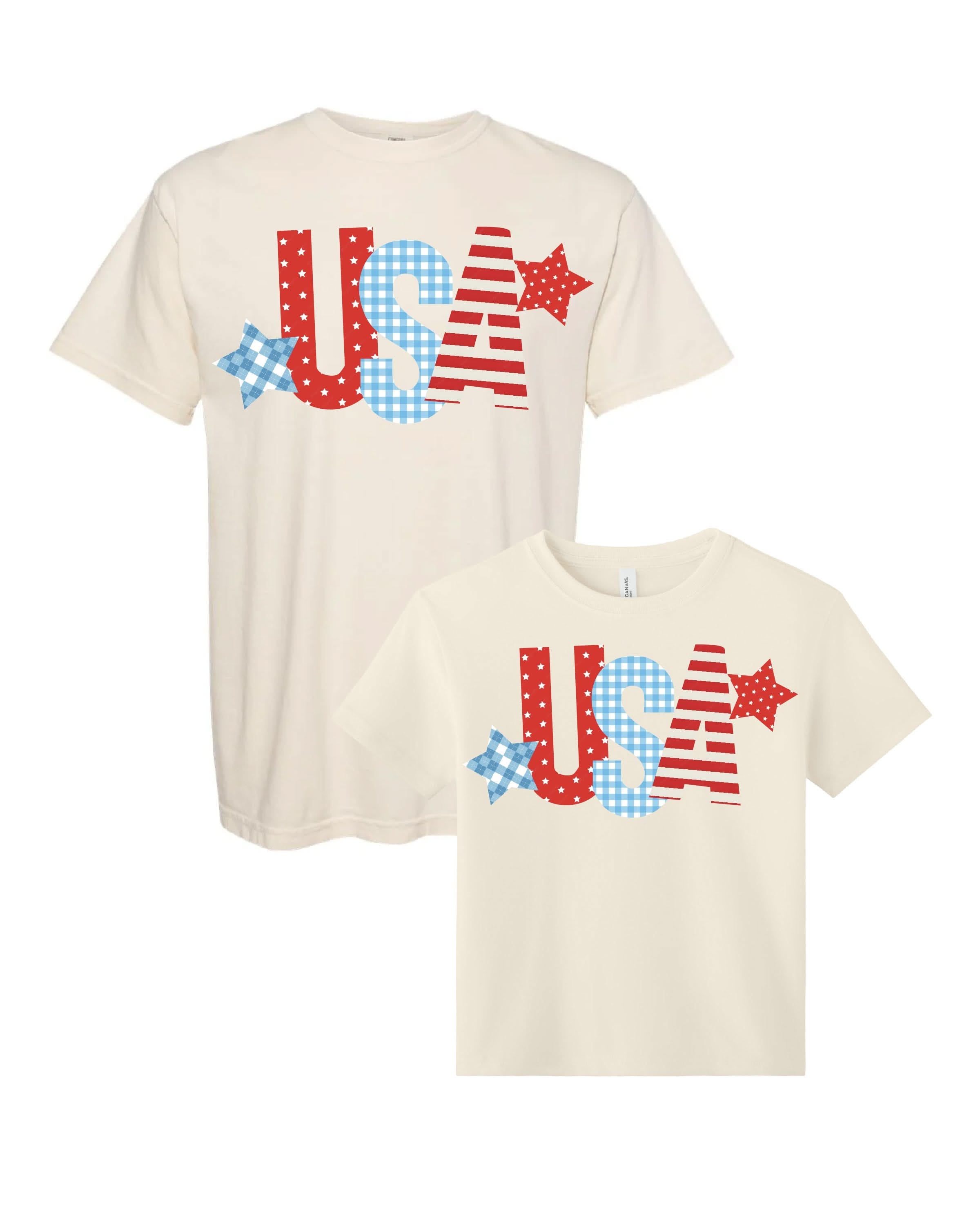 USA Patchwork - Coordinating Set Little Mama Shirt Shop LLC