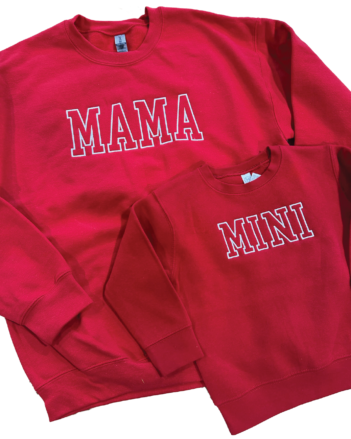 Mama + Mini embroidered sweaters (set of 2) Little Mama Shirt Shop