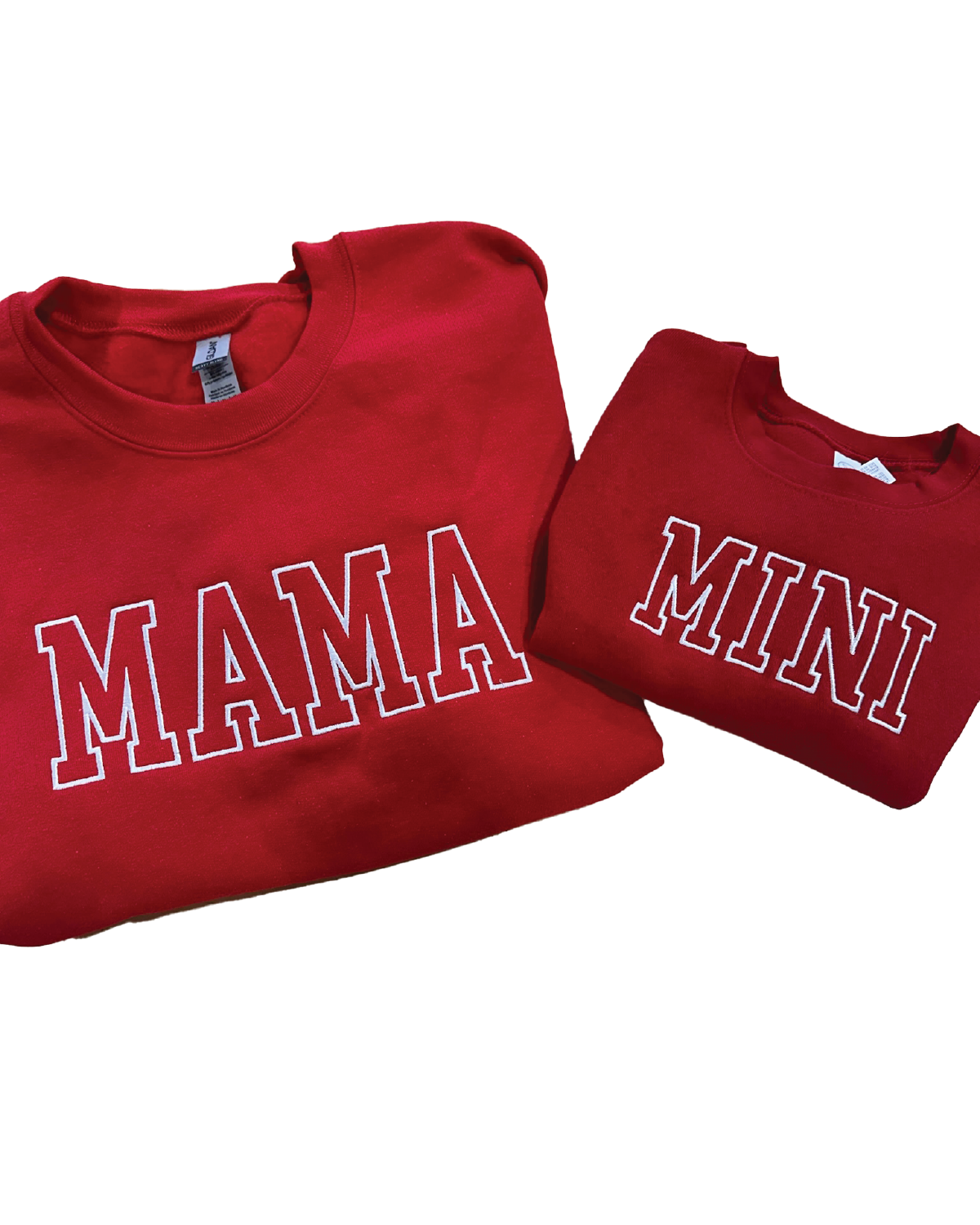 Mama + Mini embroidered sweaters (set of 2) Little Mama Shirt Shop
