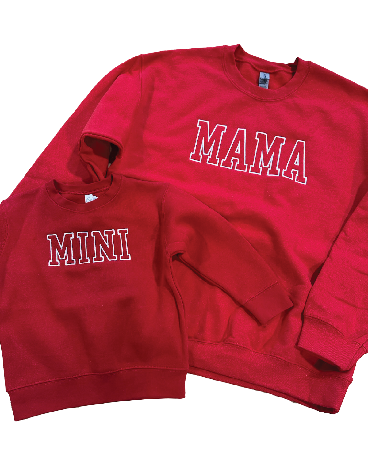 Mama + Mini embroidered sweaters (set of 2) Little Mama Shirt Shop
