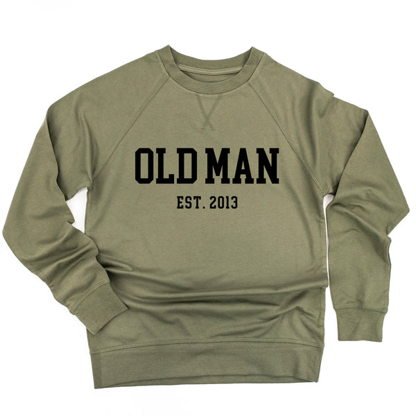 OLD MAN - EST. (Select Your Year) - Lightweight Pullover Sweater
