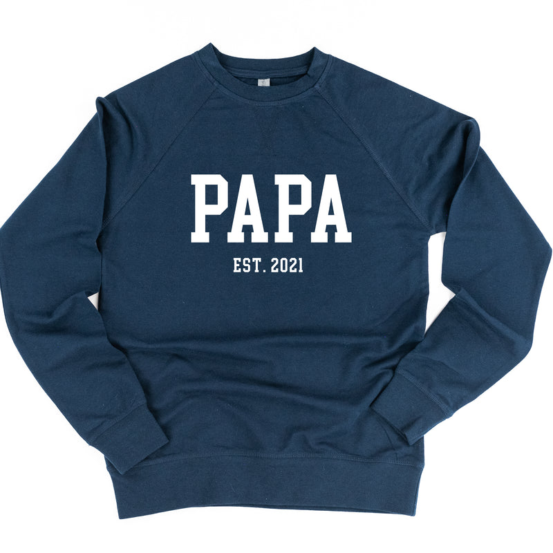 PAPA - EST. (Select Your Year) - Lightweight Pullover Sweater