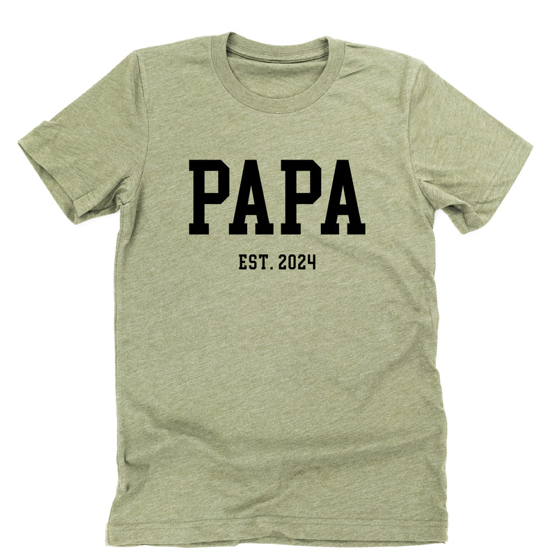 PAPA - EST. (Select Your Year) - Unisex Tee