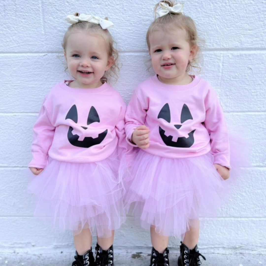 Happy Jack-o'-lantern Face - Child Sweater Little Mama Shirt Shop