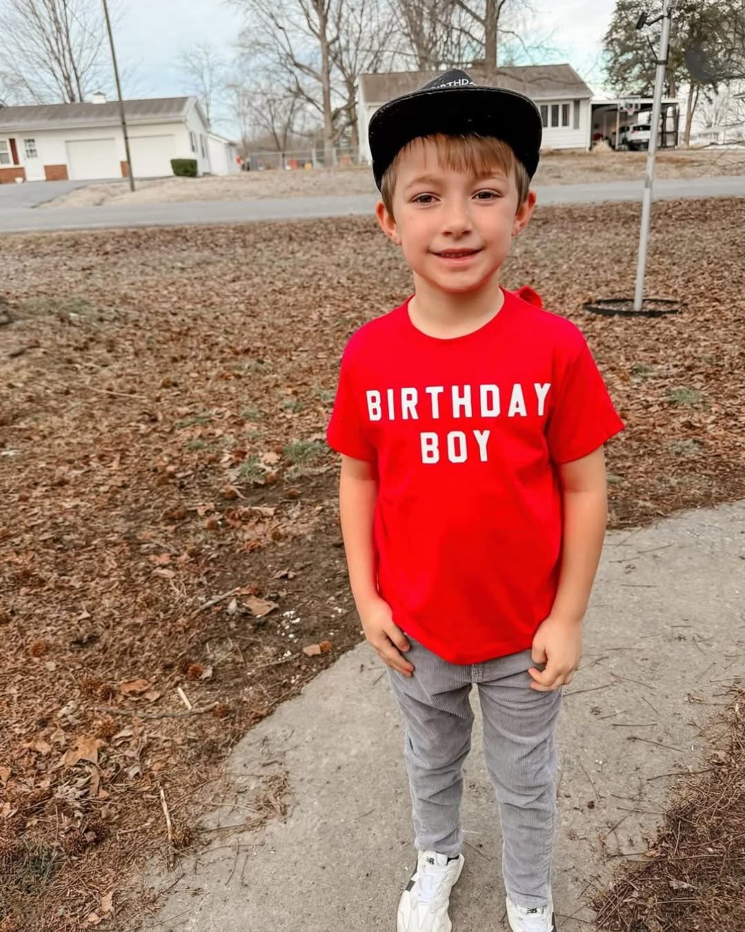 Birthday Boy - Block Font - Child Tee Little Mama Shirt Shop