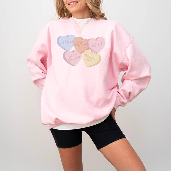 Meh - Conversation Hearts - BASIC Fleece