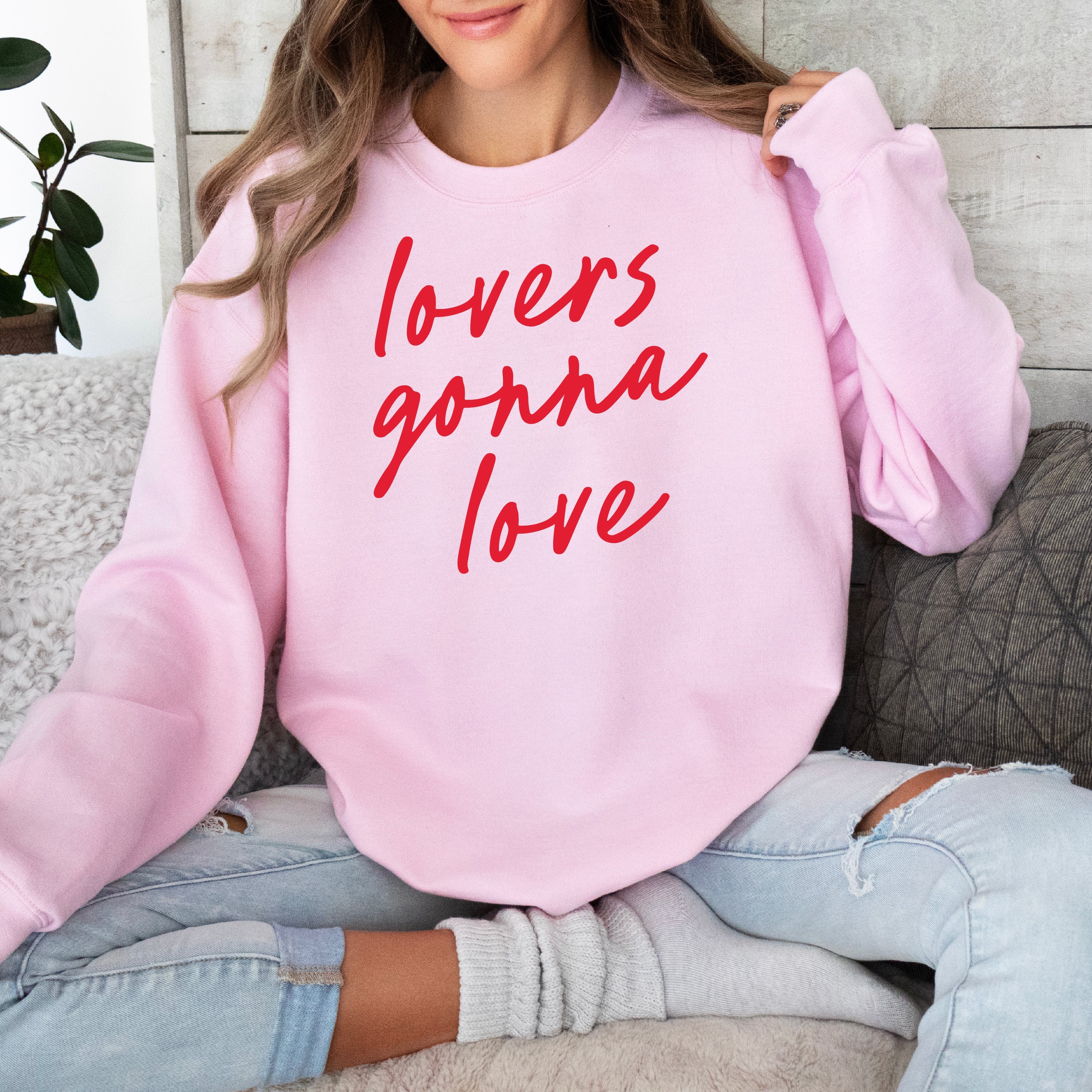 Lovers Gonna Love - Cursive - BASIC Fleece Little Mama Shirt Shop LLC