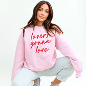 Lovers Gonna Love - Cursive - BASIC Fleece Little Mama Shirt Shop LLC