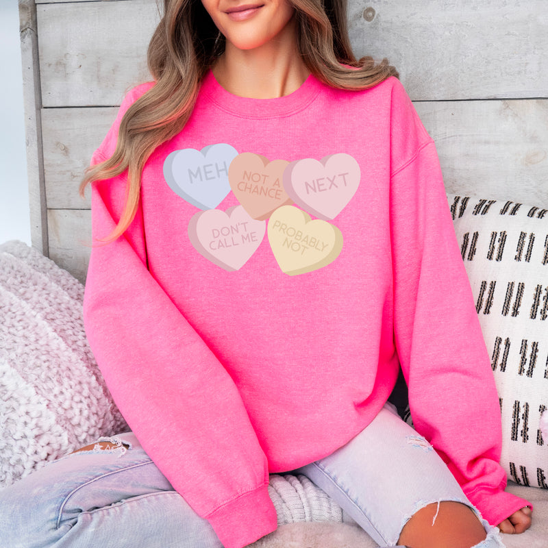 Meh - Conversation Hearts - BASIC Fleece