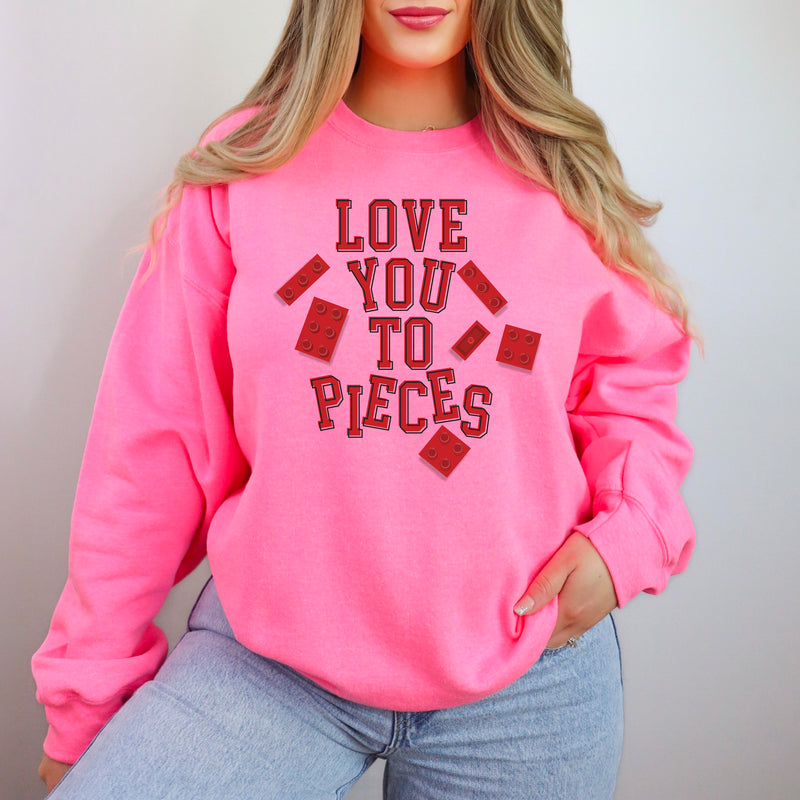 Love You To Pieces - Legos - BASIC Fleece