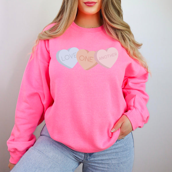 Love One Another - Conversation Hearts - BASIC Fleece