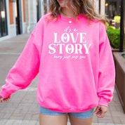 It's A Love Story Baby Just Say Yes - BASIC Fleece Little Mama Shirt Shop LLC
