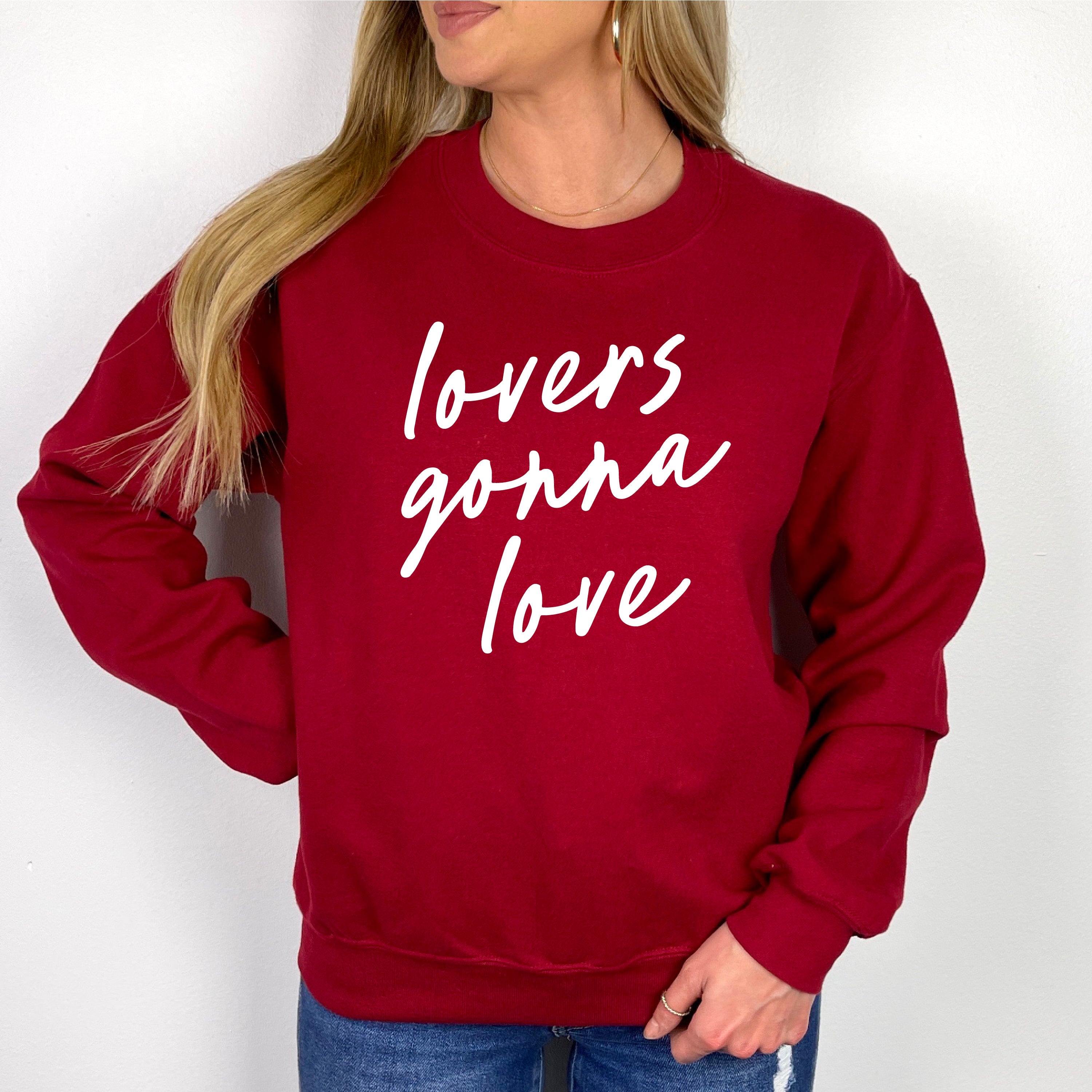 Lovers Gonna Love - Cursive - BASIC Fleece Little Mama Shirt Shop LLC