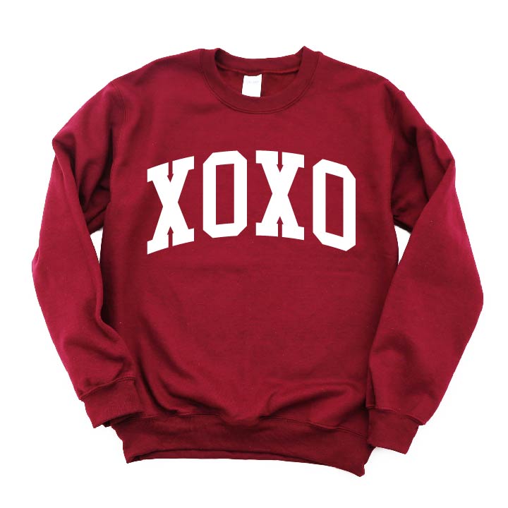 Arched XOXO - Varsity - BASIC Fleece Little Mama Shirt Shop LLC