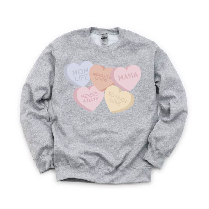 Mom Life - Conversation Hearts - BASIC Fleece