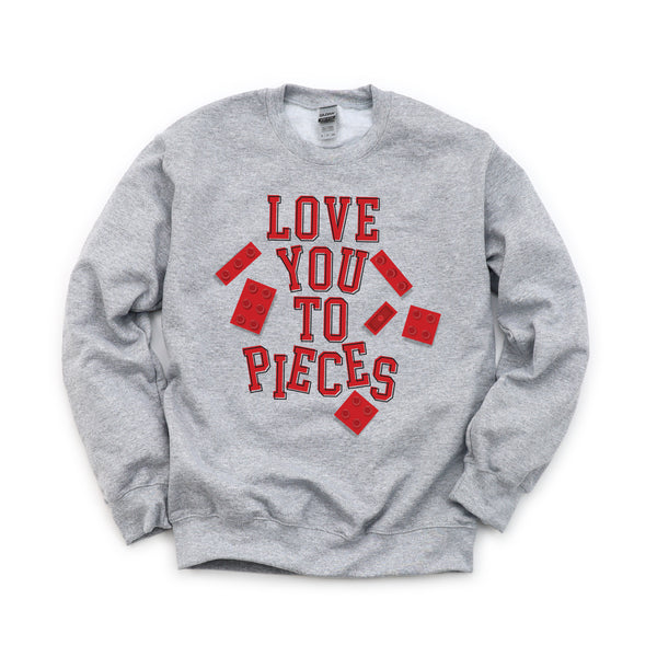 Love You To Pieces - Legos - BASIC Fleece