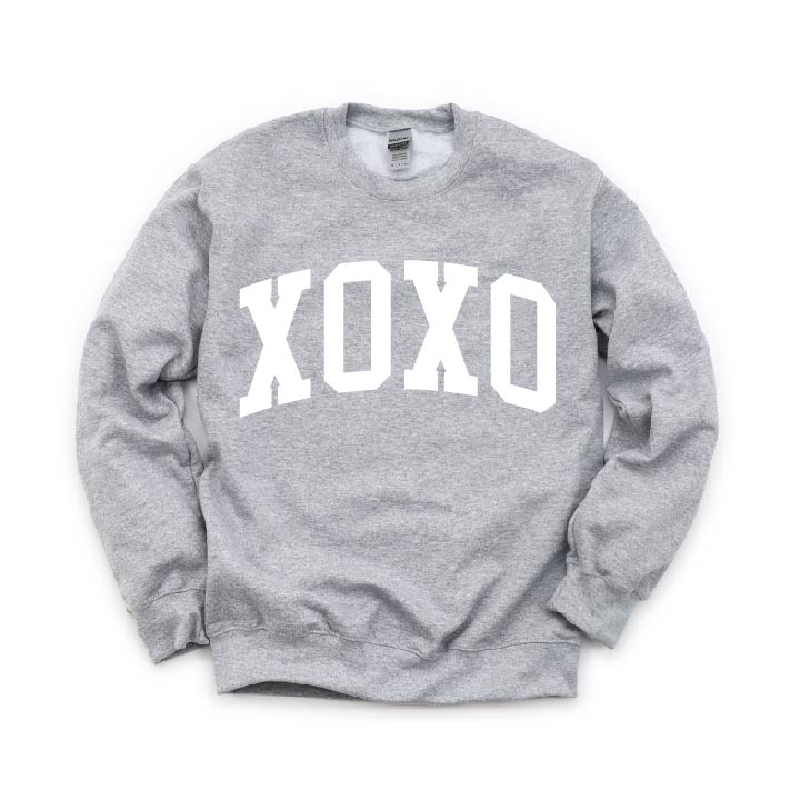 Arched XOXO - Varsity - BASIC Fleece Little Mama Shirt Shop LLC