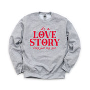 It's A Love Story Baby Just Say Yes - BASIC Fleece Little Mama Shirt Shop LLC