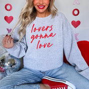 Lovers Gonna Love - Cursive - BASIC Fleece Little Mama Shirt Shop LLC