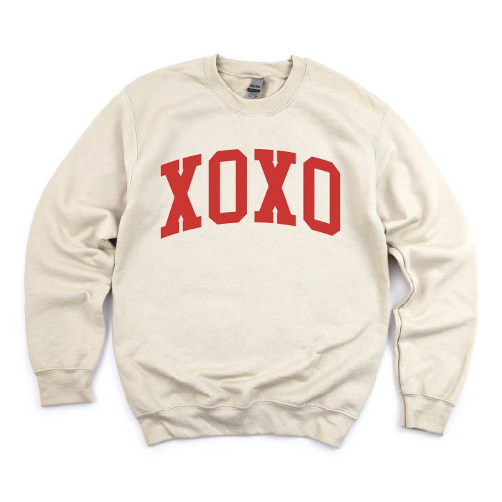 Arched XOXO - Varsity - BASIC Fleece Little Mama Shirt Shop LLC