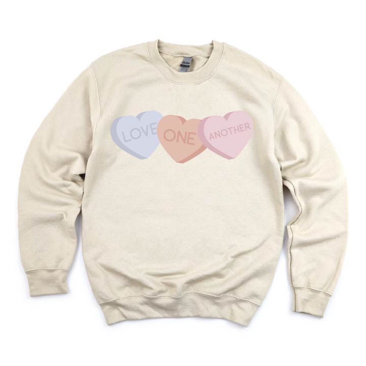 Love One Another - Conversation Hearts - BASIC Fleece