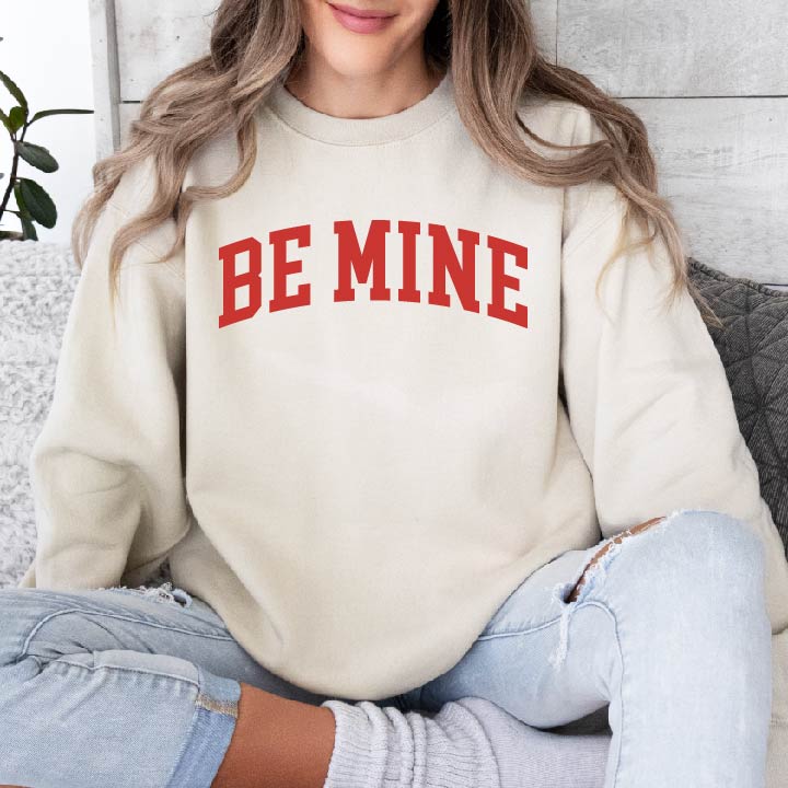 Arched Be Mine - Varsity - BASIC Fleece Little Mama Shirt Shop LLC