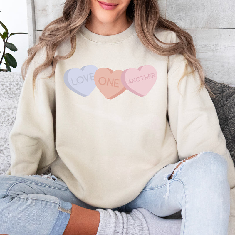 Love One Another - Conversation Hearts - BASIC Fleece