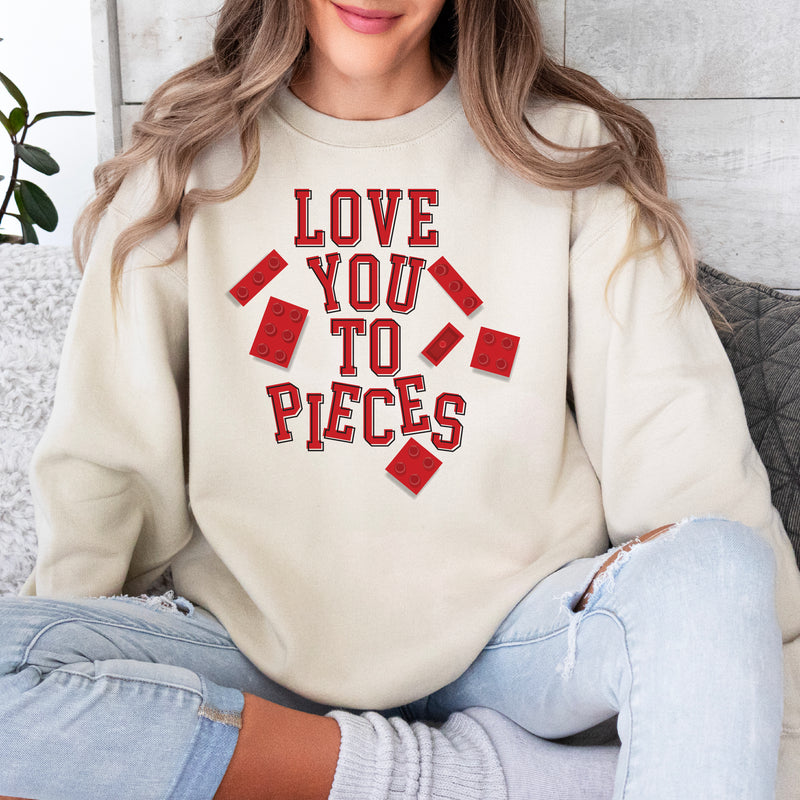 Love You To Pieces - Legos - BASIC Fleece