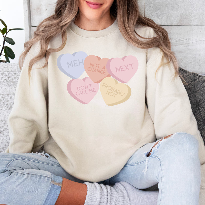 Meh - Conversation Hearts - BASIC Fleece