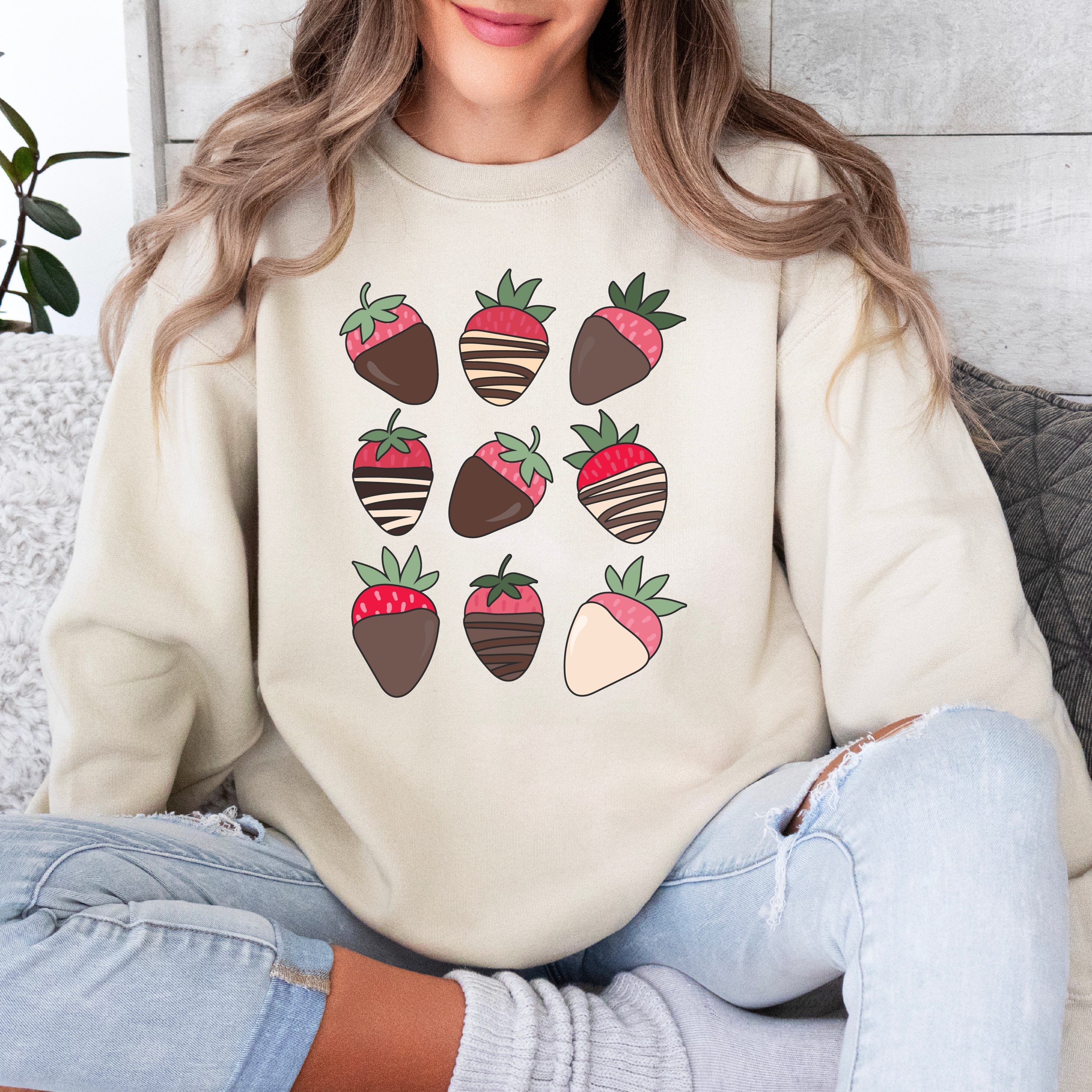 Chocolate Covered Strawberries - BASIC Fleece Little Mama Shirt Shop LLC