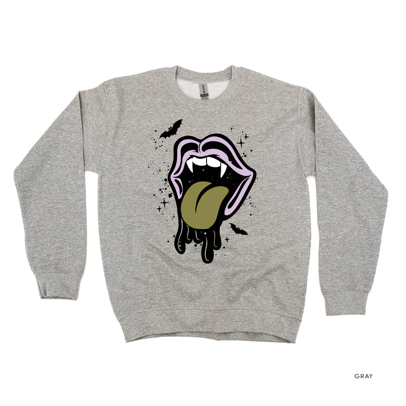 Vampire Drippy Mouth - Basic Fleece Crewneck