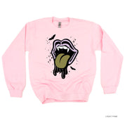 Vampire Drippy Mouth - Basic Fleece Crewneck Little Mama Shirt Shop LLC