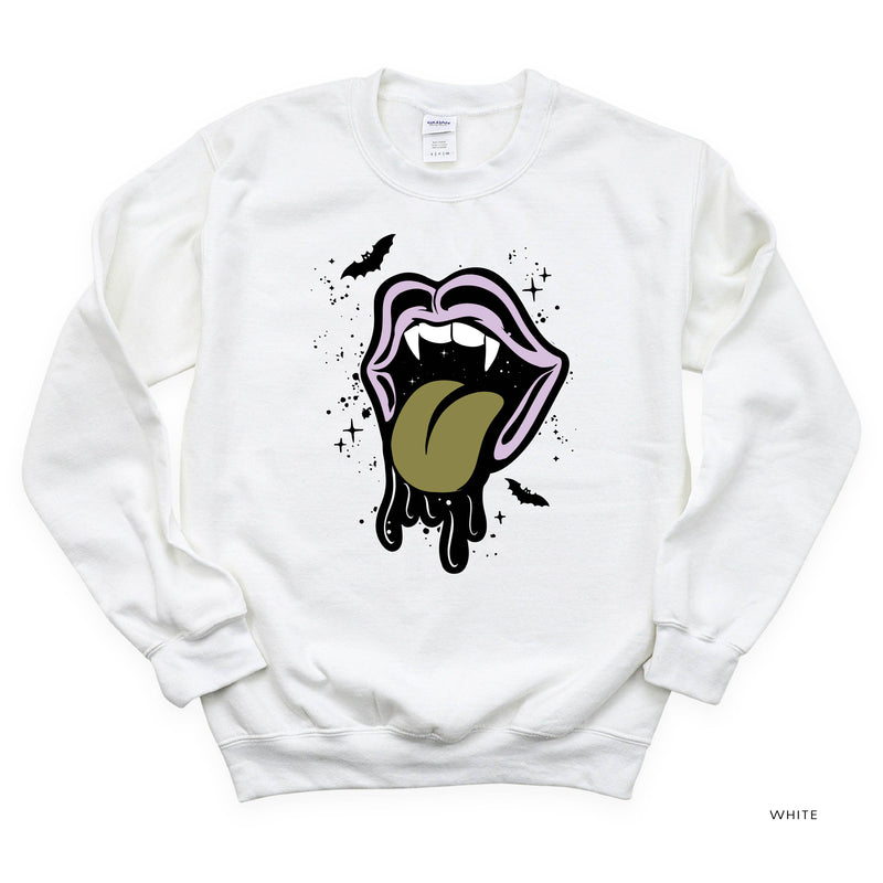 Vampire Drippy Mouth - Basic Fleece Crewneck