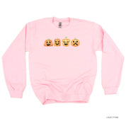 Watercolor Jack-o'-lanterns - Basic Fleece Crewneck Little Mama Shirt Shop LLC
