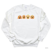 Watercolor Jack-o'-lanterns - Basic Fleece Crewneck Little Mama Shirt Shop LLC